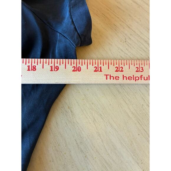 Y2K Bebe Black Silk Whimsygoth Top Classic SteamPunk Emo Cinched Waist Blouse M - Picture 7 of 16